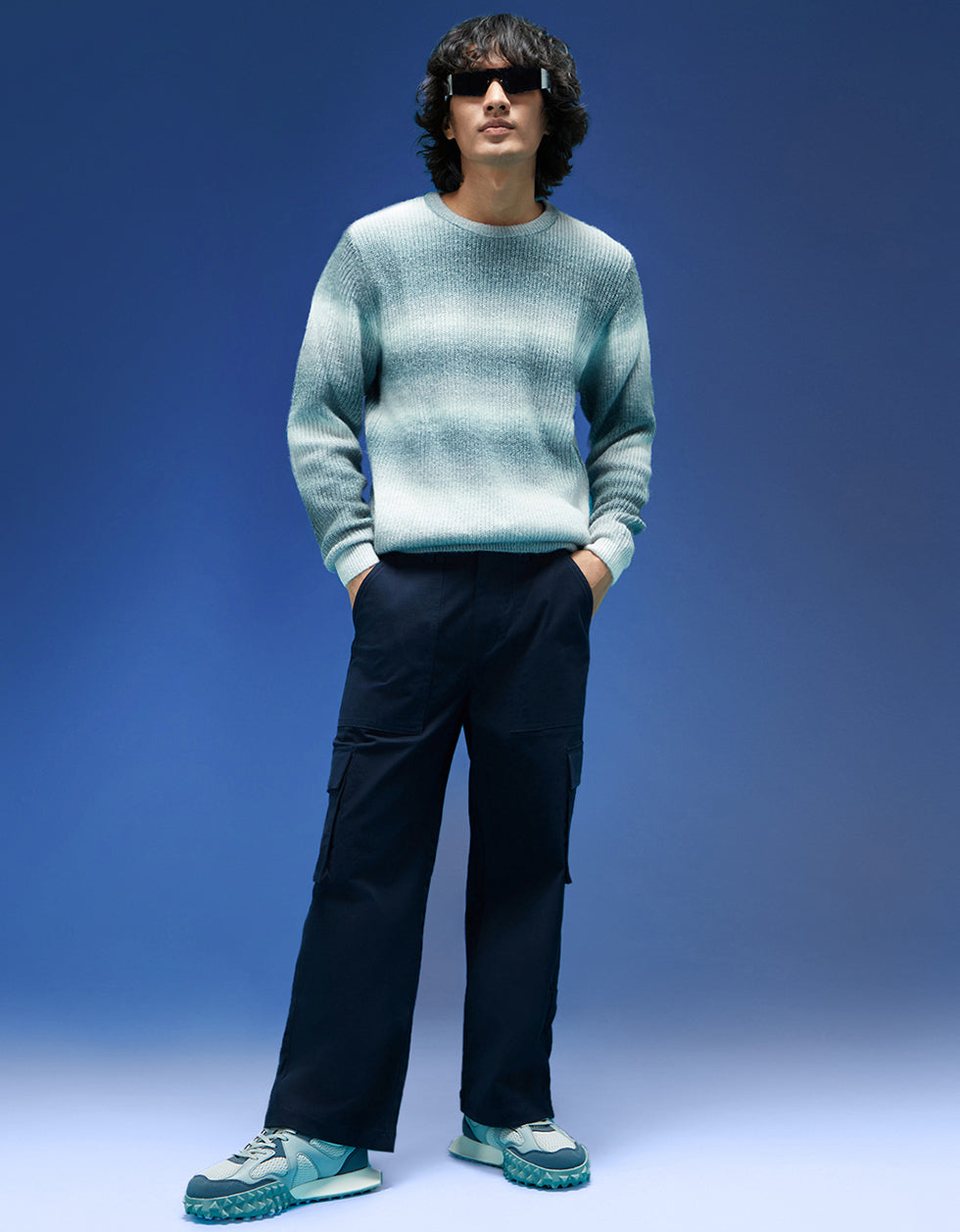 Navy Flap Pocket Woven Exclusive Cargo Pant