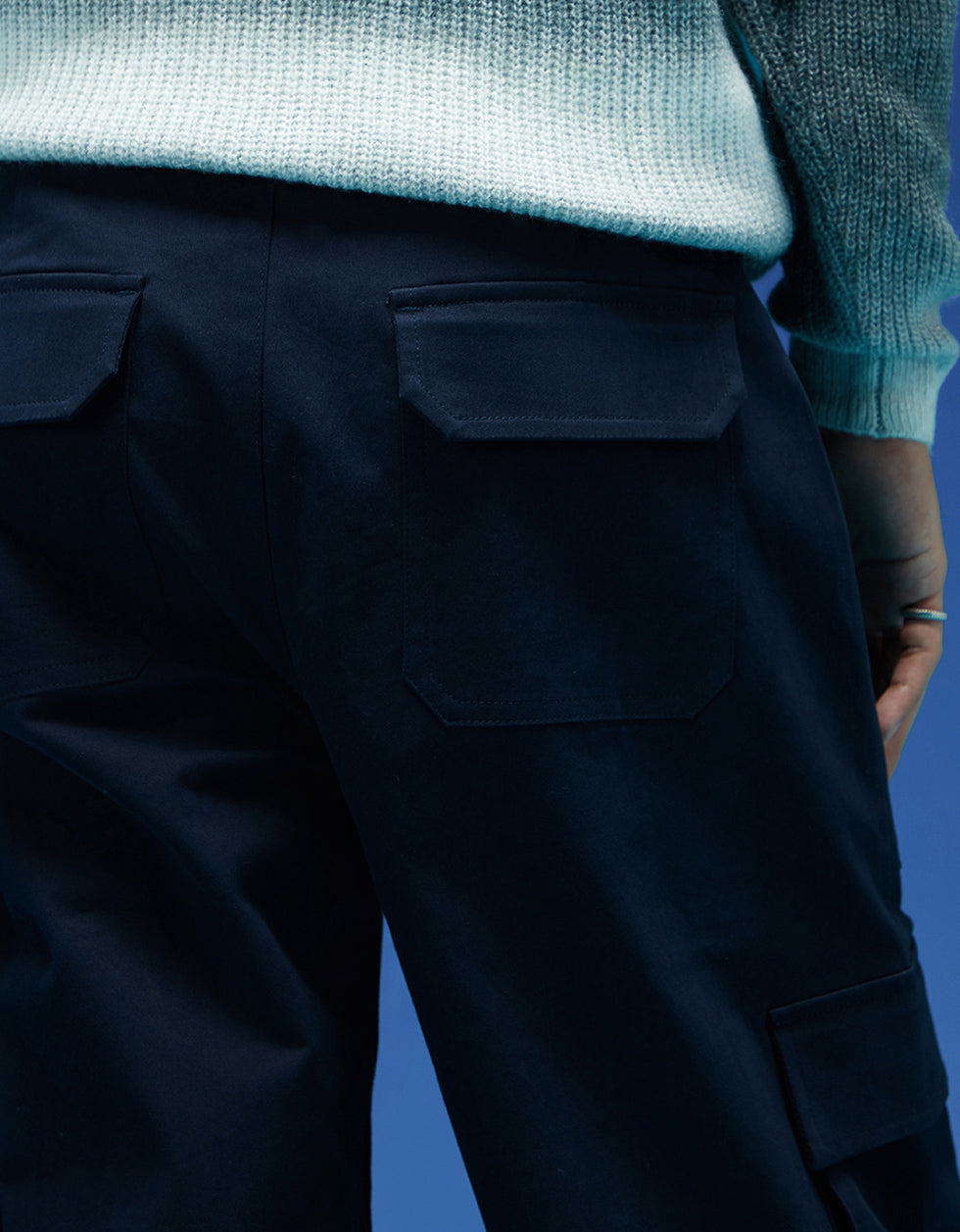 Navy Flap Pocket Woven Exclusive Cargo Pant