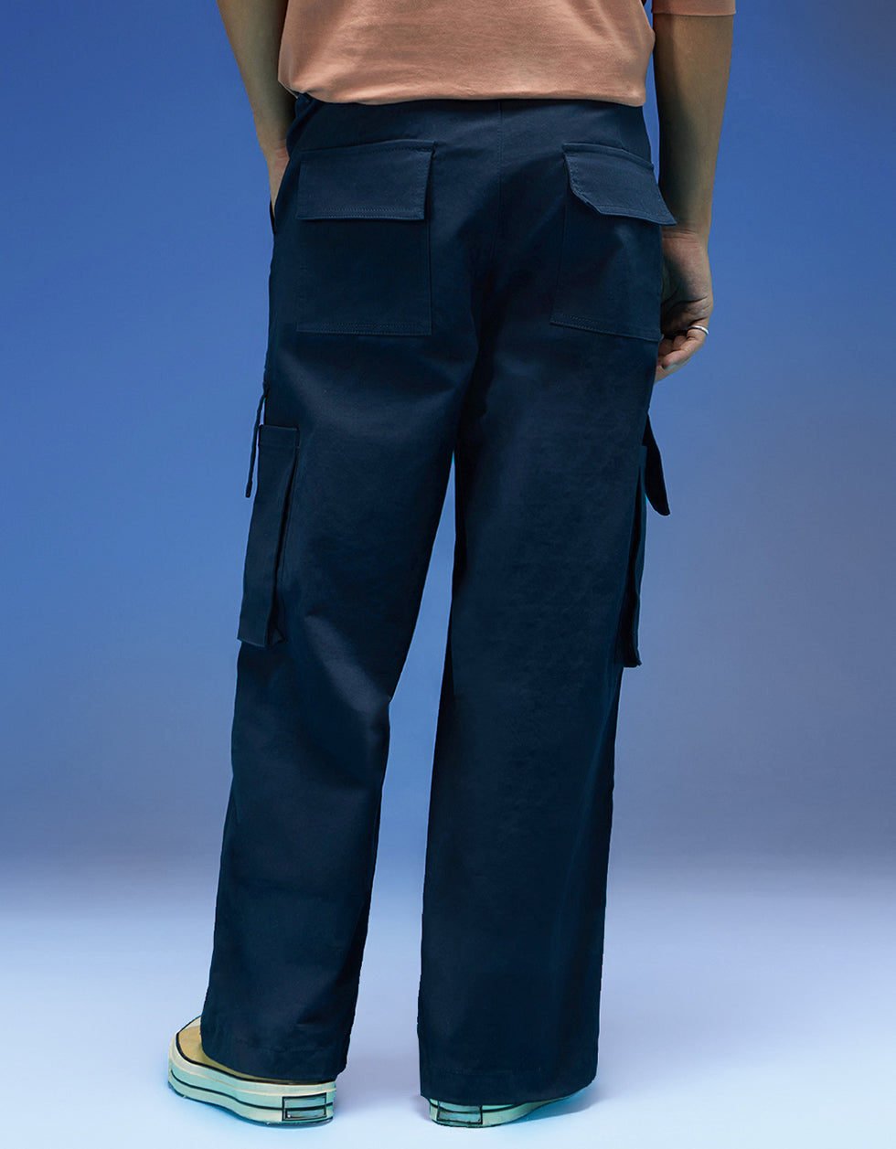 Navy Bellow Pocket Woven Exclusive Cargo Pant