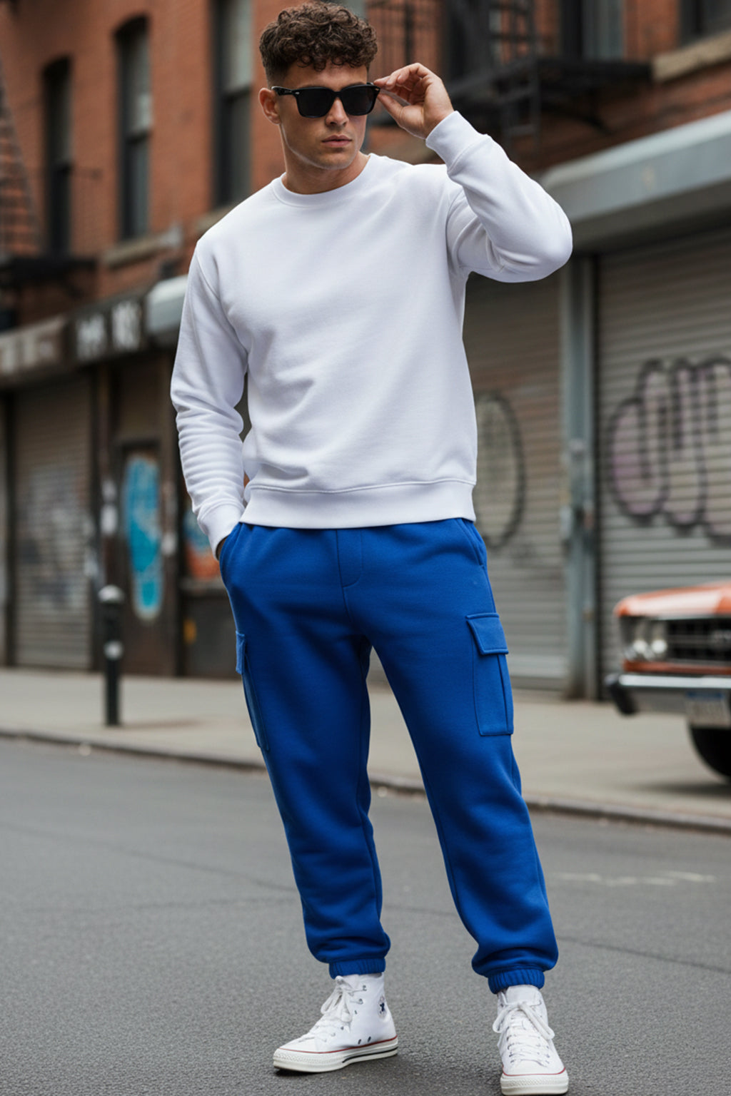 Skydiver Solid Baggy Fit Cargo Joggers