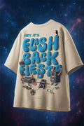 Flash Back Swanwhite Oversized Puff Printed Exclusive T-shirt