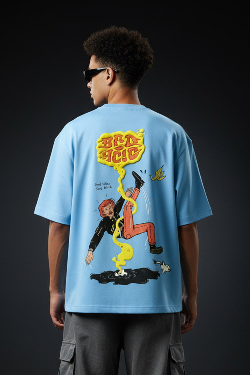 Bad Acid Dutch Canal Oversized Puff Printed Exclusive T-shirt