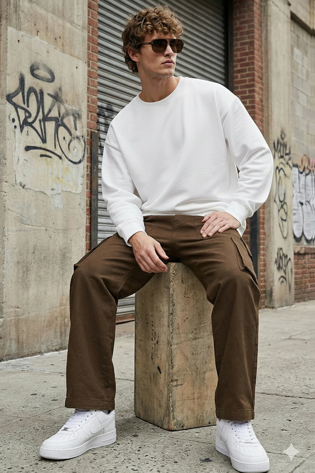 Brown Bellow Pocket Woven Exclusive Cargo Pant