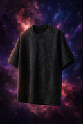 Black Plain Oversized Acid Washed Exclusive T-shirt
