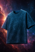 Navy Plain Oversized Acid Washed Exclusive T-shirt